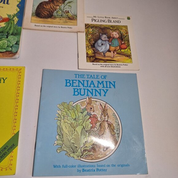 9 Beatrix Potter Book Lot Peter Rabbit Benjamin Bunny Nutkin Moppet Tiggy Fisher - Picture 6 of 8